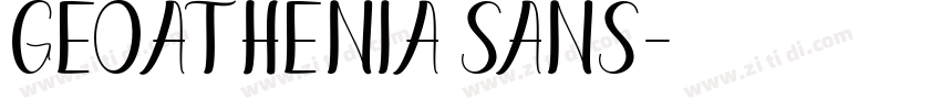 Geoathenia Sans字体转换